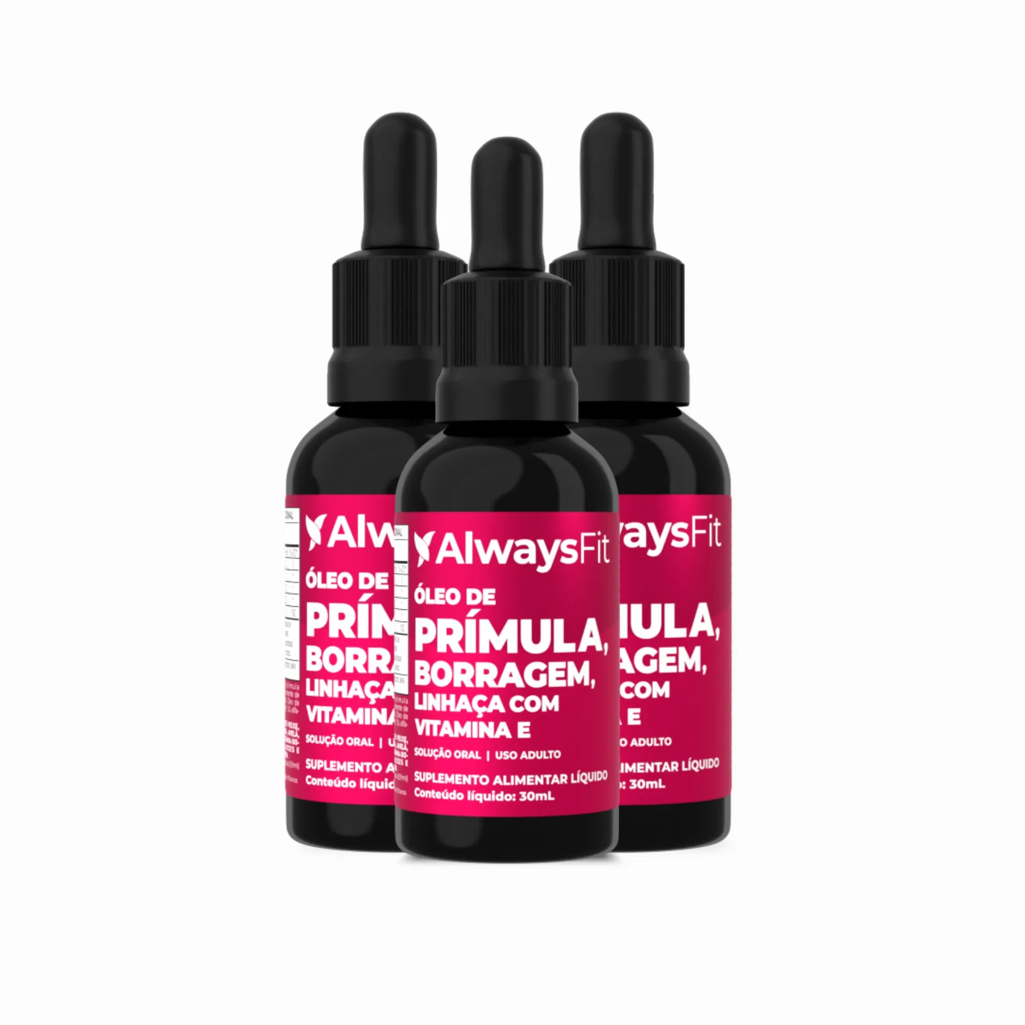 Kit 30 - 3 Compostos Meno - Óleos de Prímula, Borragem, Linhaça e Vitamina E
