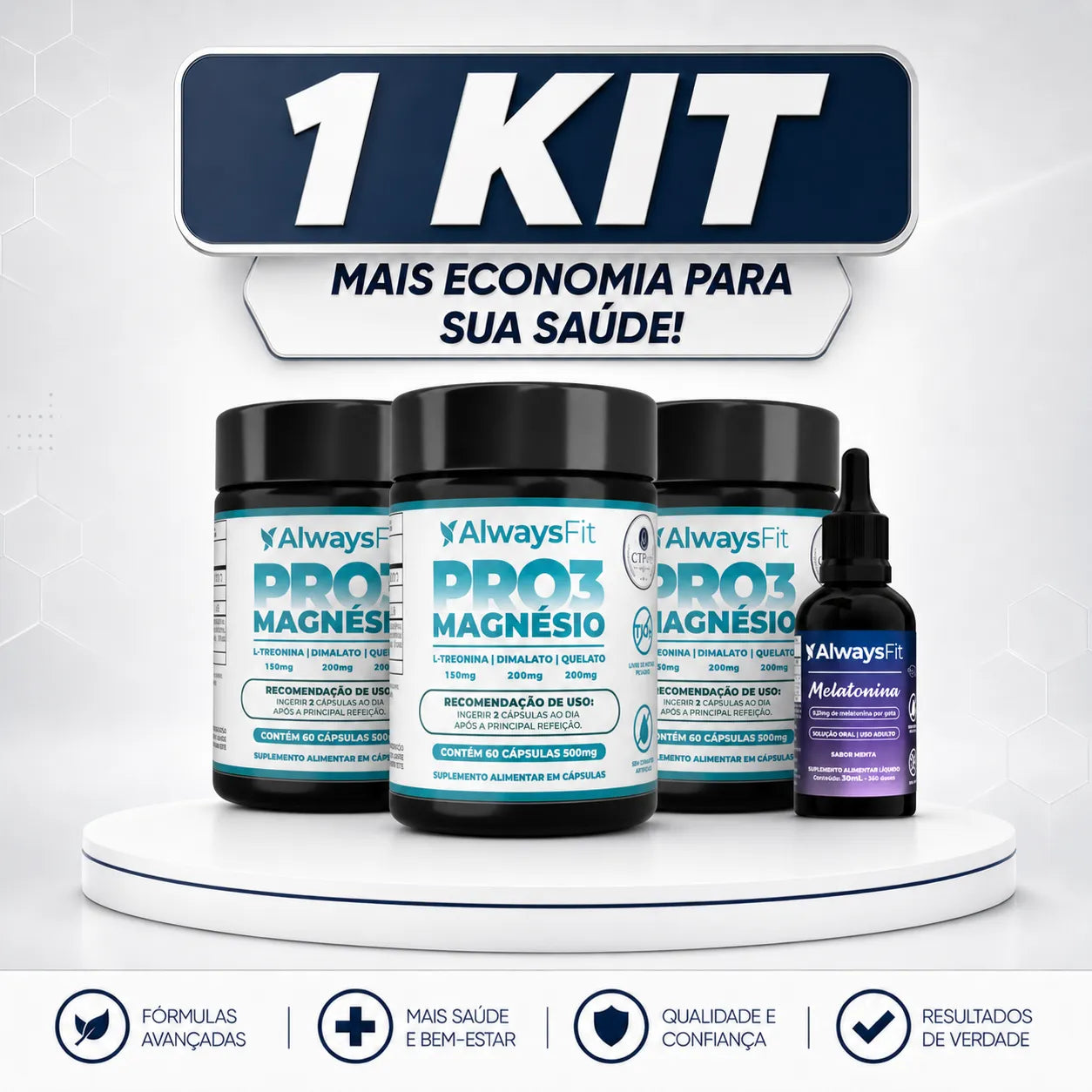 Kit 26 - 3 Pro3Magnésio + Melatonina