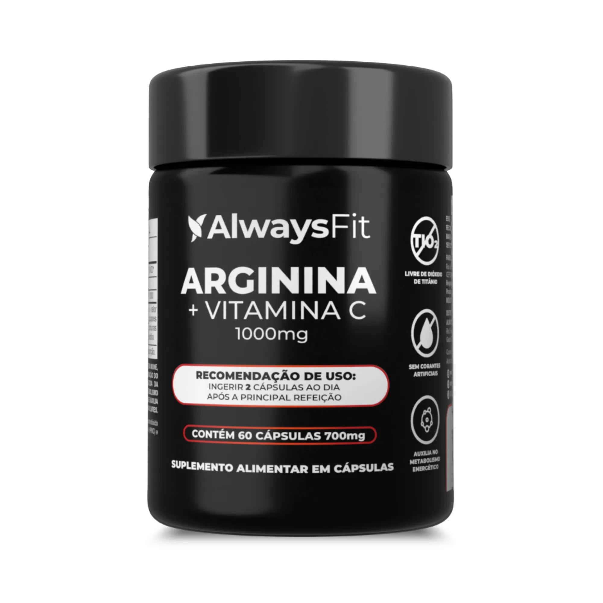 Arginina + Vitamina C — Suplemento alimentar em cápsulas