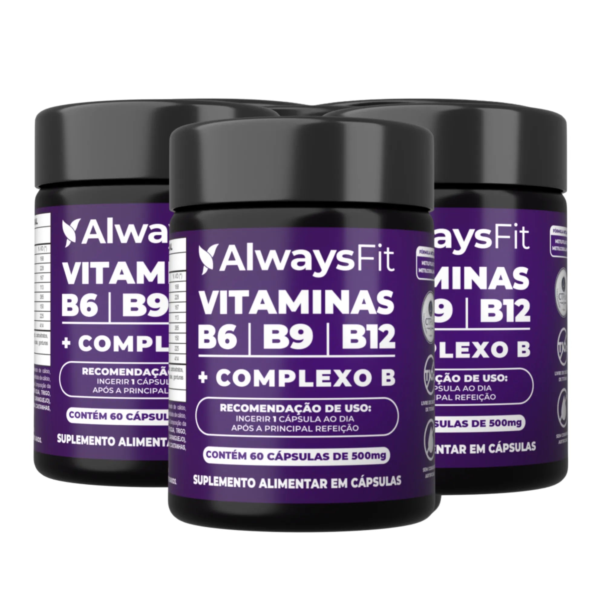 Kit 3  Complexo B em cápsulas – Energia, metabolismo e equilíbrio diário