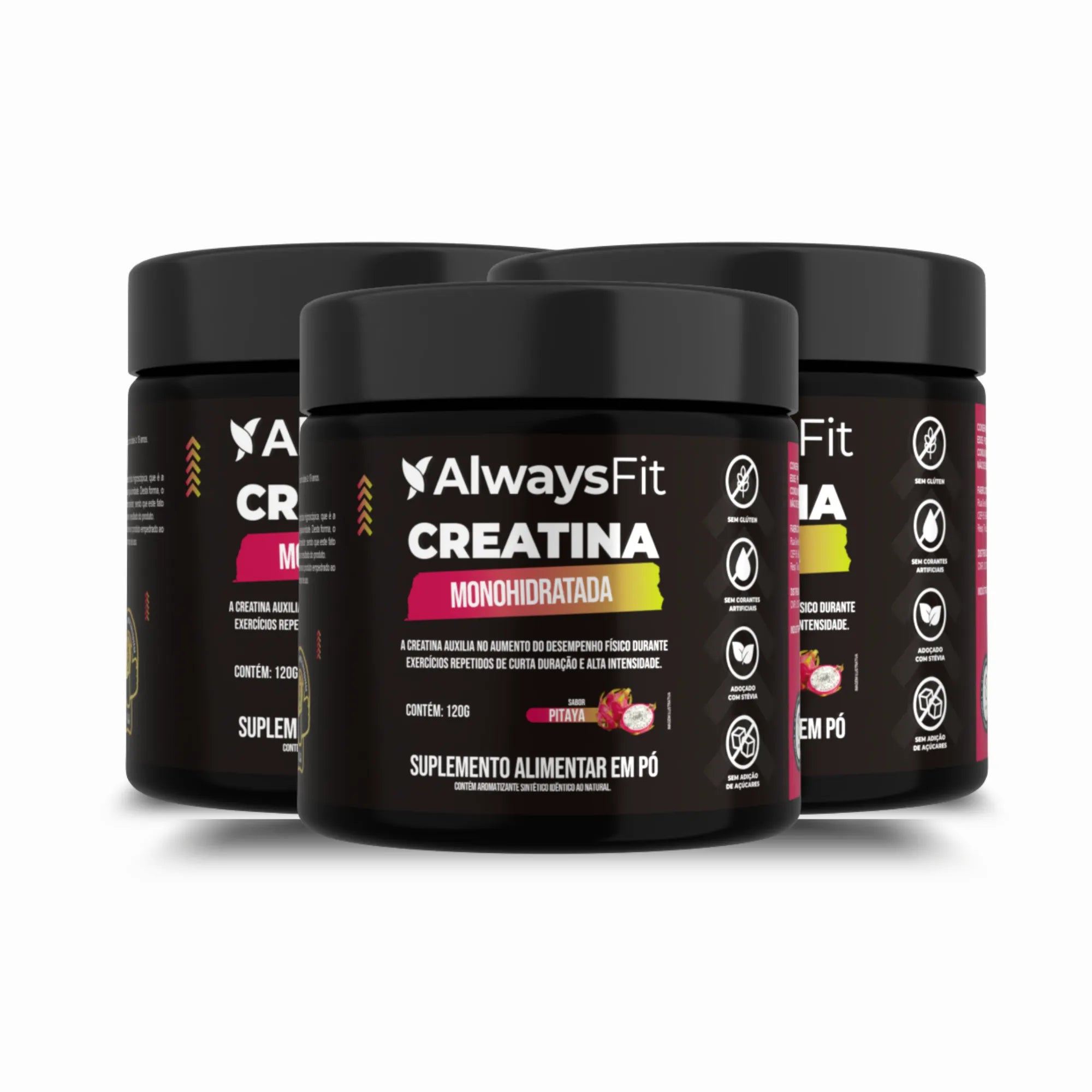 Creatina Monohidratada 100% Pura – Sabor Pitaya | 120g