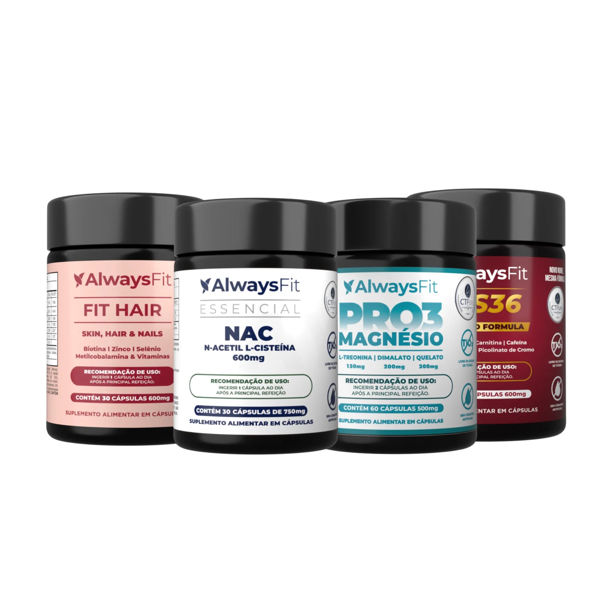 Kit - Fit Hair + NAC + Pro3Magnésio + FitS36