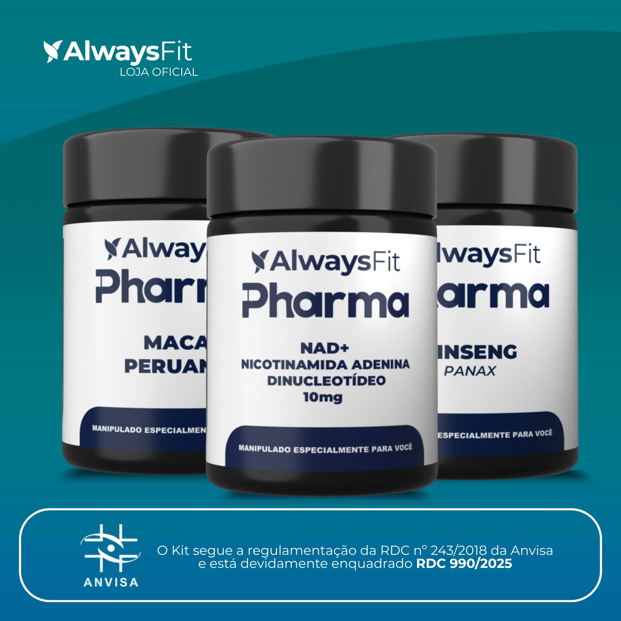 Kit 5 - Maca Peruana + Panax Ginseng + NAD+