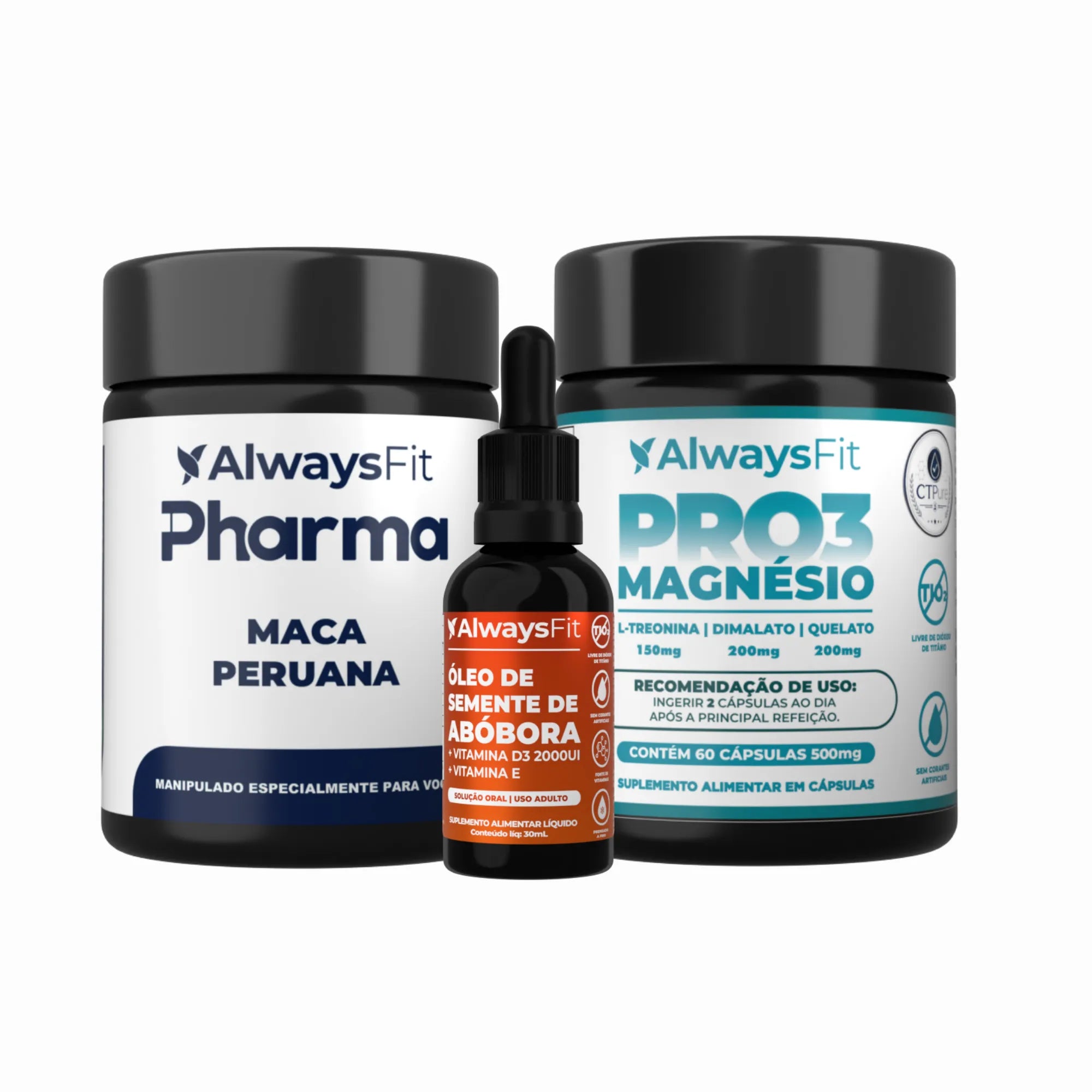 Kit 16 - Óleo semente de abóbora + Maca Peruana + Pro3