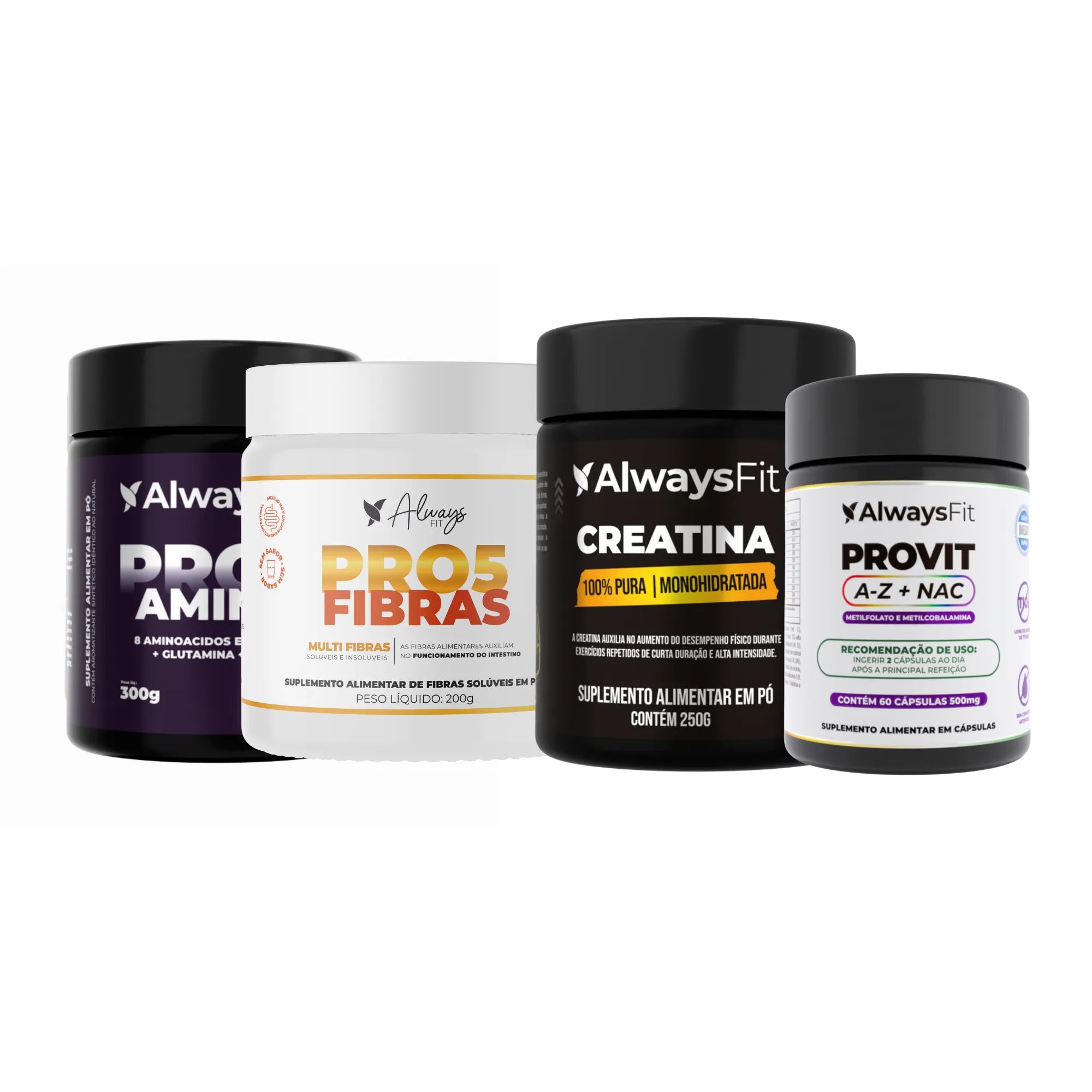 Kit 6 - Pro9Amino + Pro5Fibras + Provit + Creatina