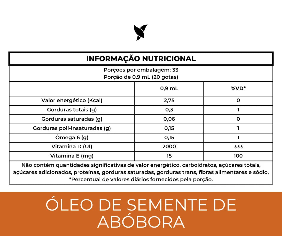 Óleo de Semente de Abóbora com Vitaminas D3 e E — Suplemento alimentar em solução oleosa