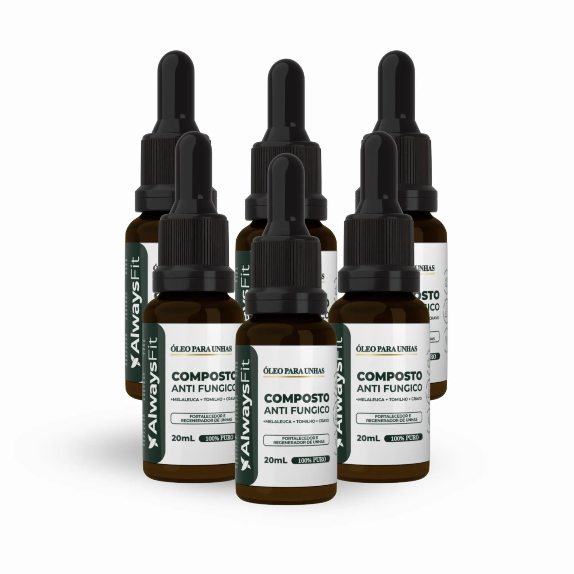 Mix de Óleos Pronto para Fungos Unha (Óleo Essencial de Cravo, Tomilho e Melaleuca) Always Fit – Ação Antisséptica e Restauradora | 20ml