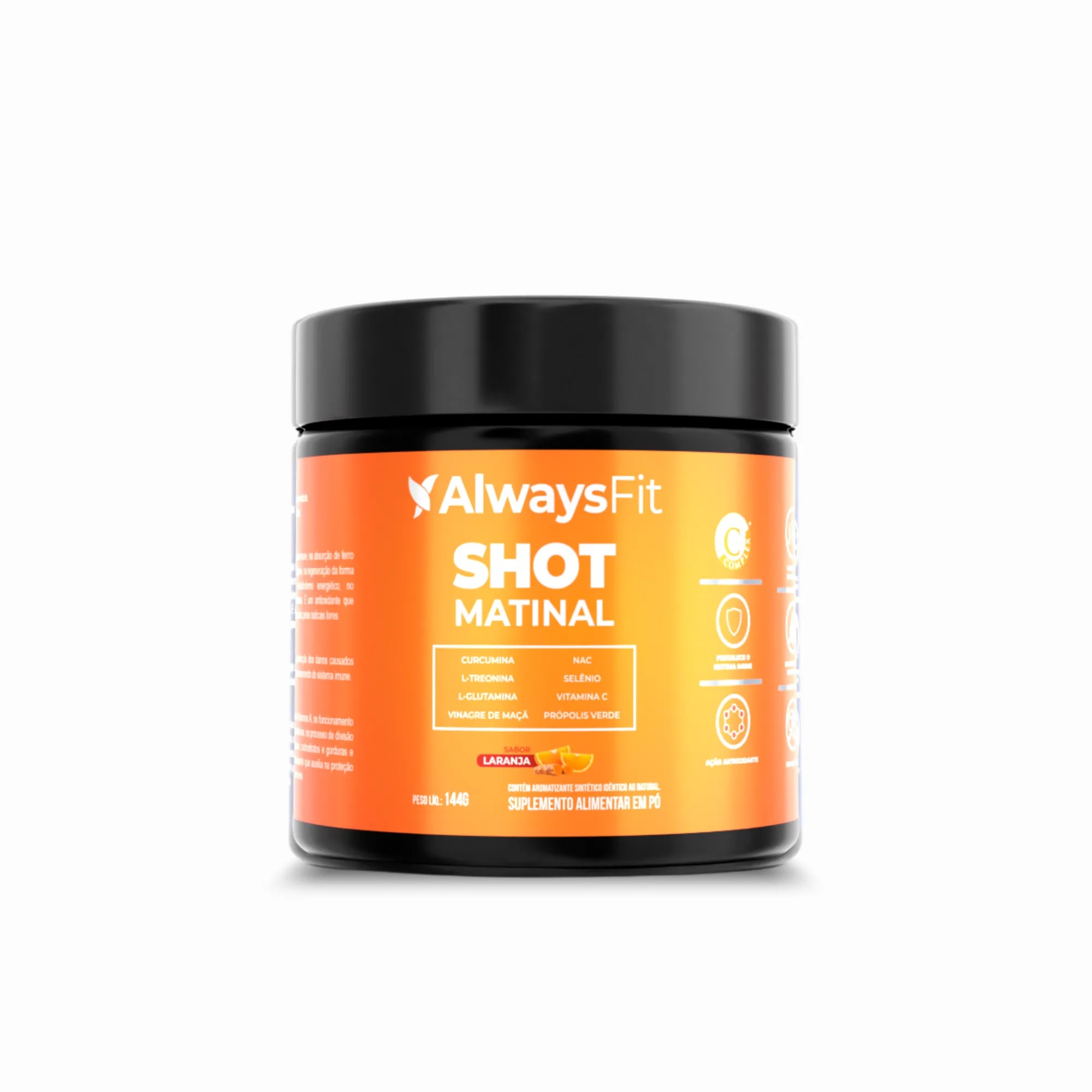 Shot Matinal — Suplemento alimentar em pó (sabor laranja)