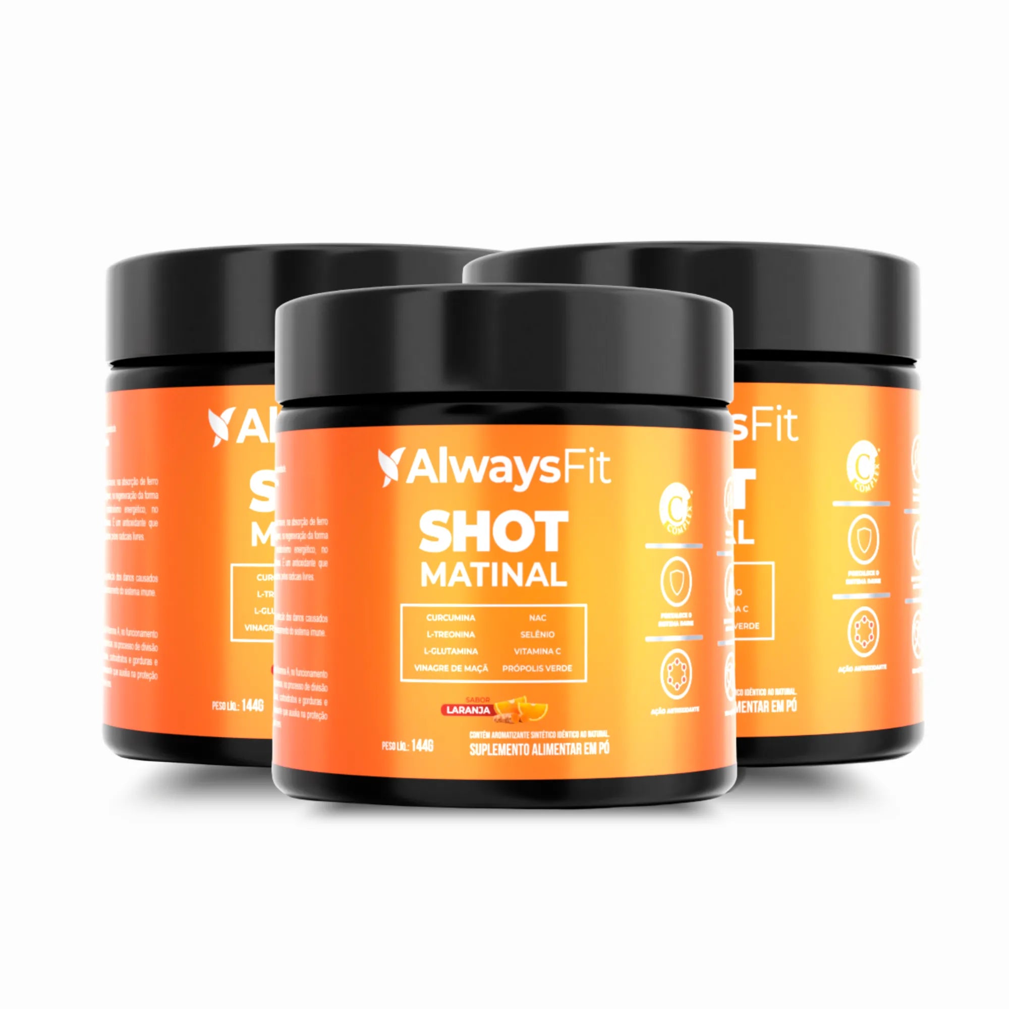 Shot Matinal — Suplemento alimentar em pó (sabor laranja)